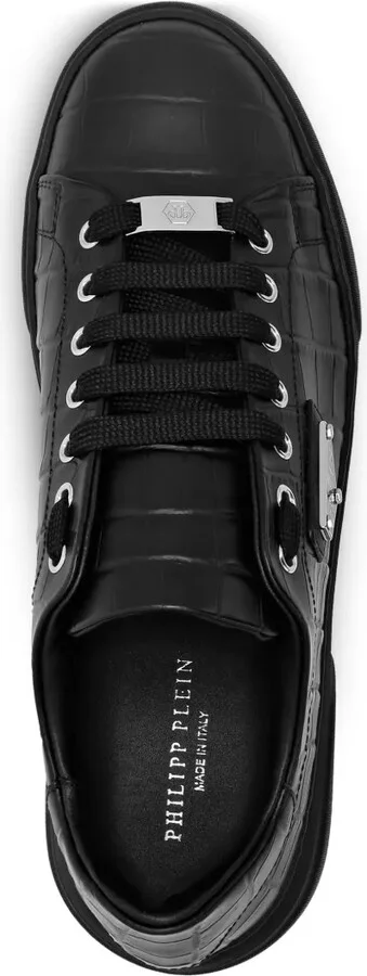 Iconic Plein-plaque crocodile-effect sneakers - Image 3