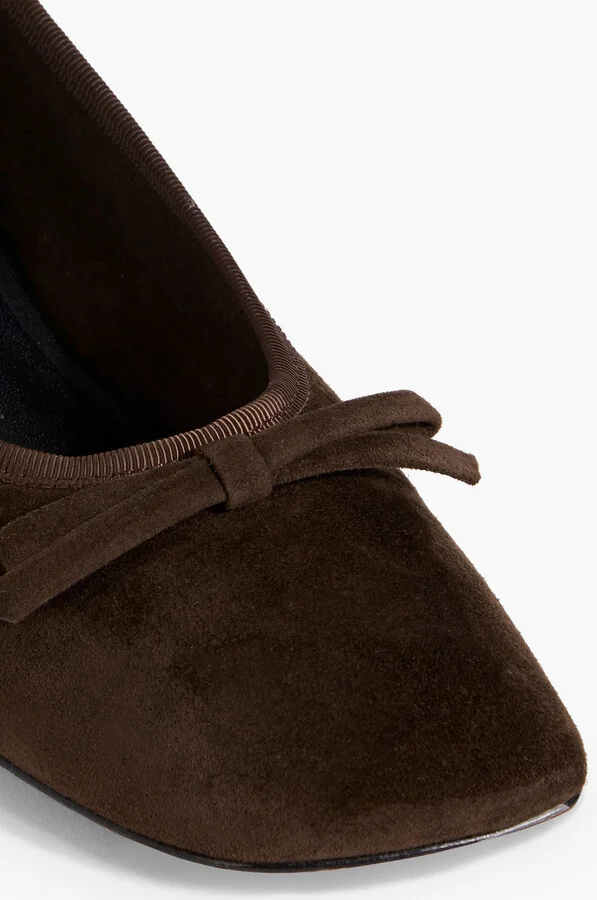 ID bow-detailed suede pumps - Image 4