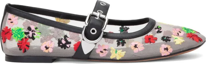 ID Flowerworks mesh ballerina shoes