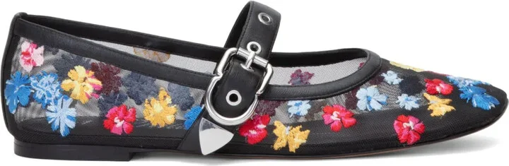 ID Flowerworks mesh ballerina shoes