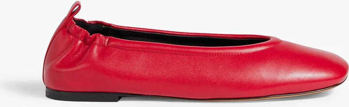 ID leather ballet flats