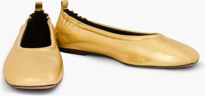 ID metallic leather ballet flats - Image 2