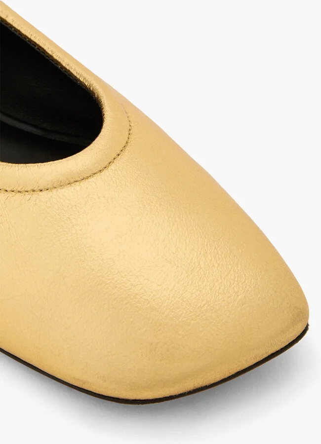 ID metallic leather ballet flats - Image 4