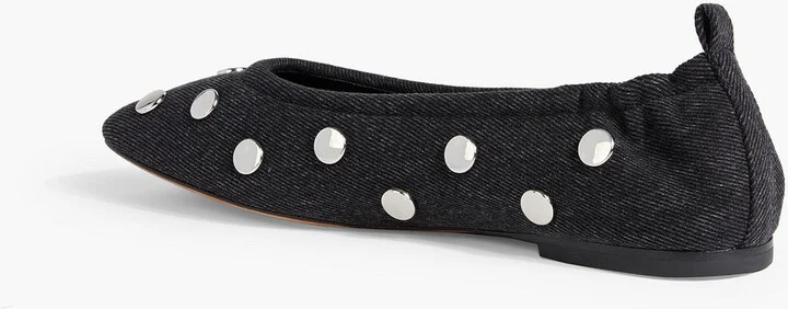 ID studded denim ballet flats - Image 3