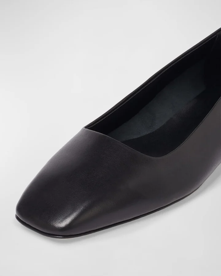 Ida Leather Square-Toe Ballerina Flats - Image 5