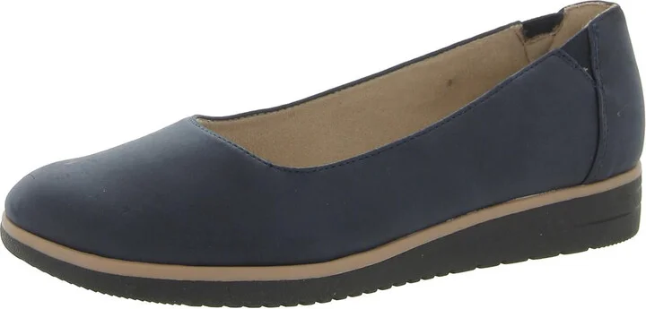 Idea Womens Padded Insole Slip On Ballet Flats