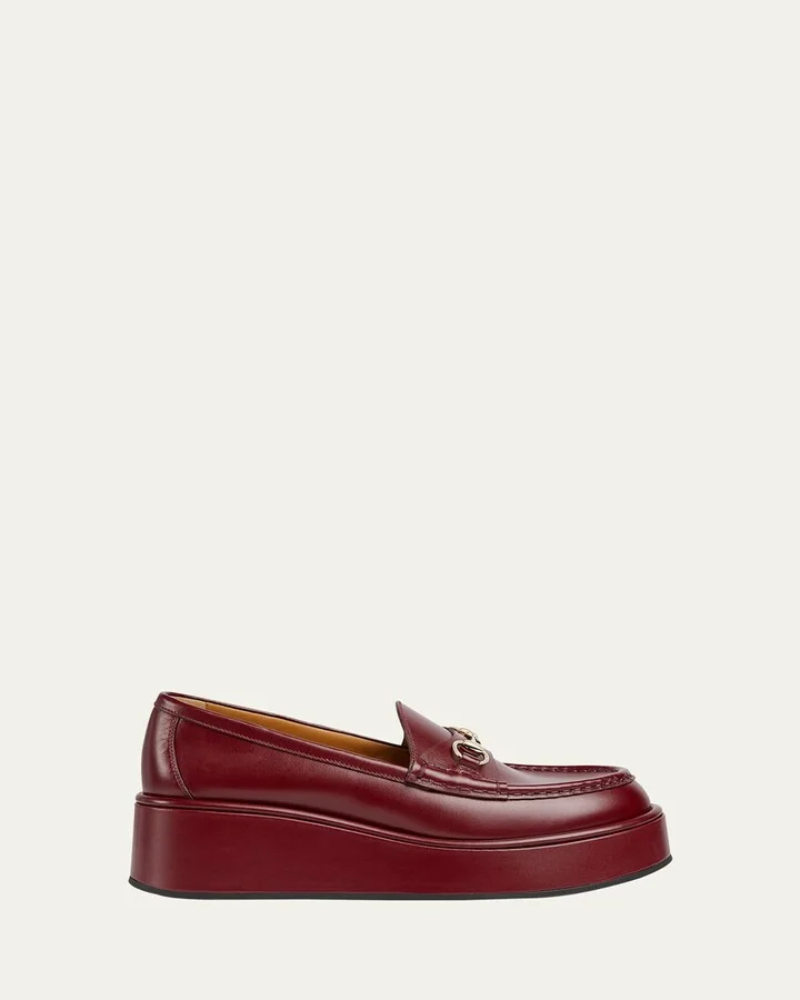 Idle Leather Bit Platform Loafers
