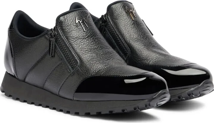 Idle Run grained leather zip-up loafers - Image 2