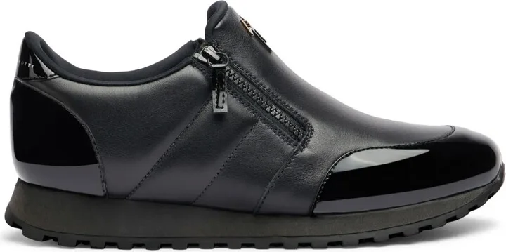 Idle Run quilted leather zip-up loafers
