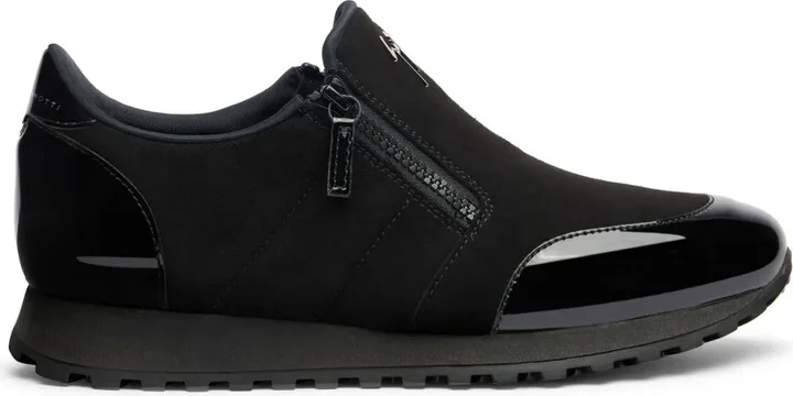 Idle Run suede zip-up loafers