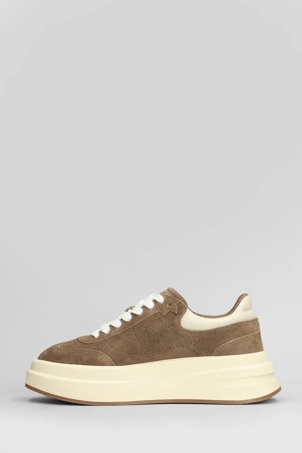 Idol Sneakers In Taupe Suede - Image 3