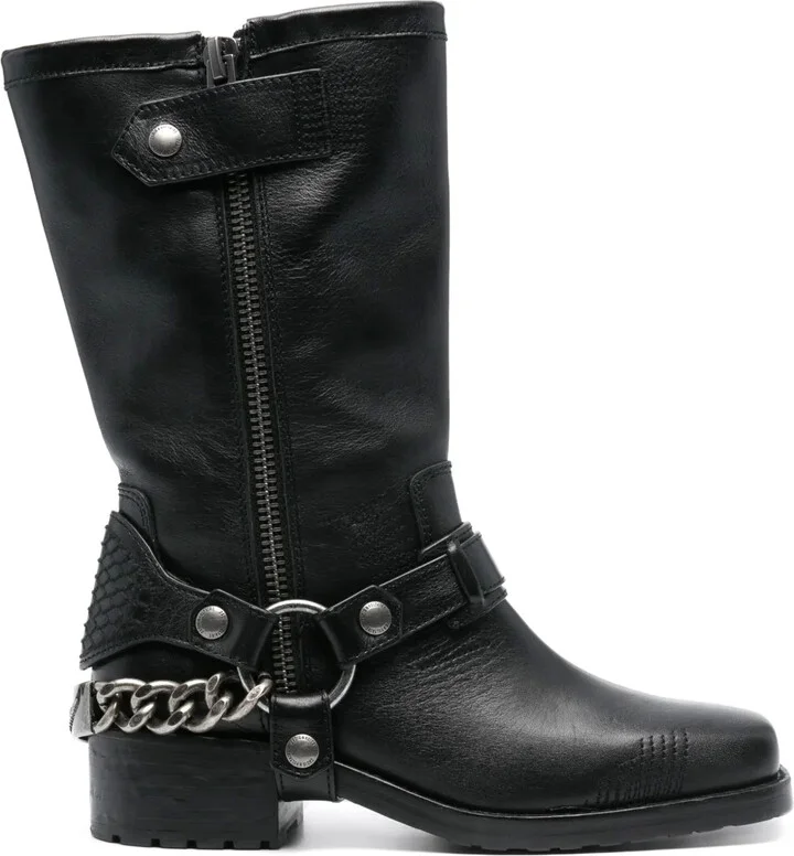 Igata leather biker boots
