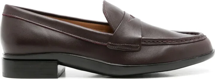 Ignes almond-toe leather loafers