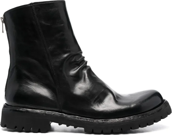 Ikonic zip-up leather boots