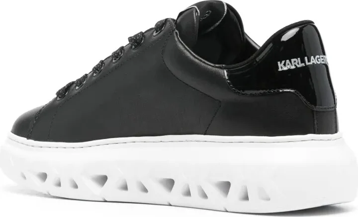 Ikonik Karl-detailed leather sneakers - Image 3