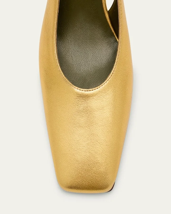 Ilaria Metallic Chain Slingback Pumps - Image 3