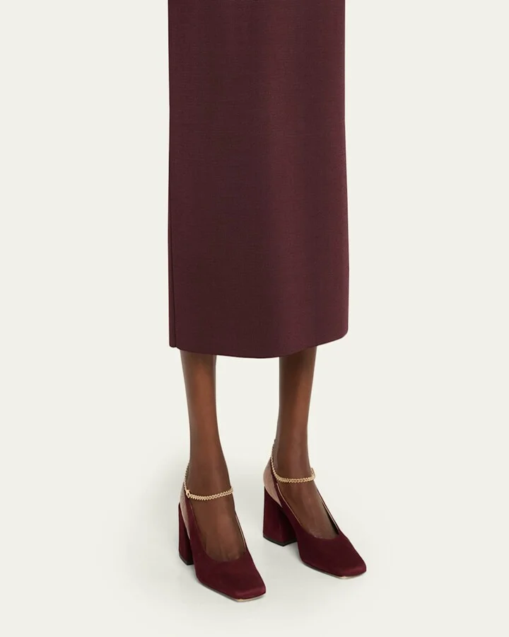 Ilaria Suede Slingback Anklet Pumps - Image 4