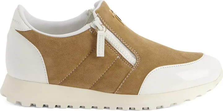 Ilde zip-detail suede sneakers