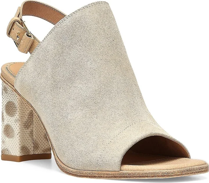 ILIANA02 Womens Suede Block Heel Slingback Sandals