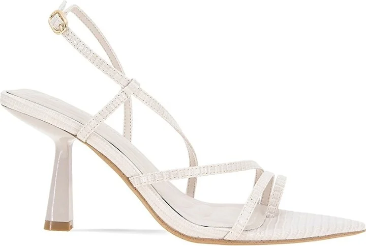 Ilita 80MM Snake-Embossed Faux Leather Strappy Sandals