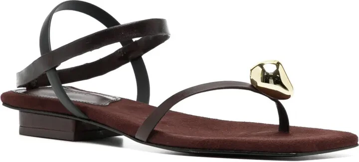 Illene square-toe leather sandals - Image 2