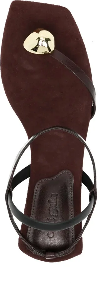 Illene square-toe leather sandals - Image 4