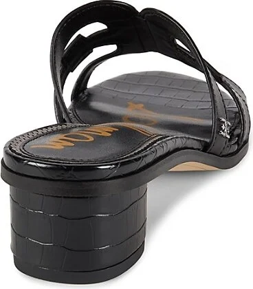 Illie 30MM Block-Heel Croc-Embossed Sandals - Image 3