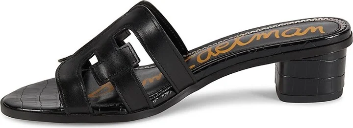 Illie 30MM Block-Heel Croc-Embossed Sandals - Image 4