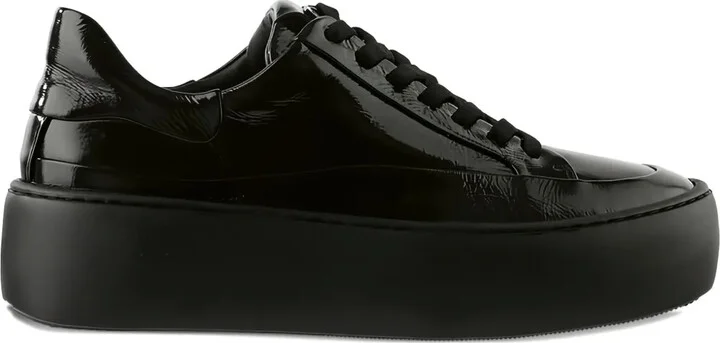 Illusion platform lace-up sneakers