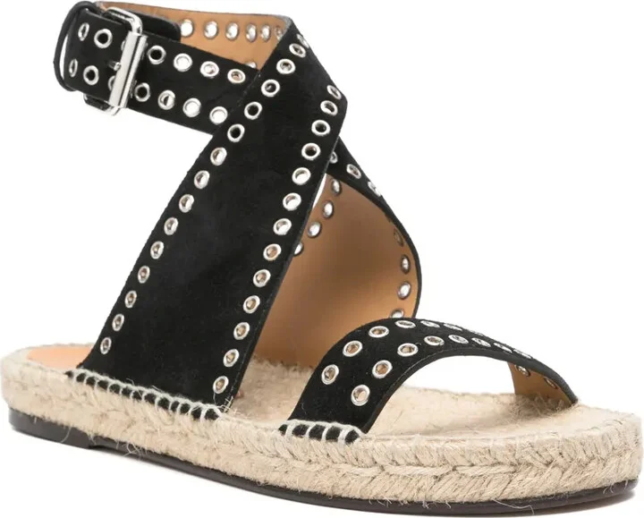 Illya eyelet-detailing suede espadrilles - Image 2