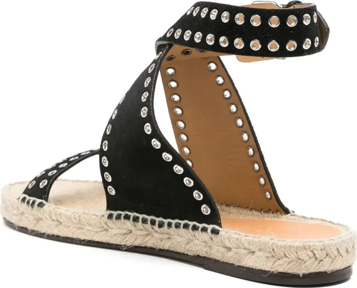 Illya eyelet-detailing suede espadrilles - Image 3