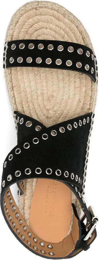 Illya eyelet-detailing suede espadrilles - Image 4