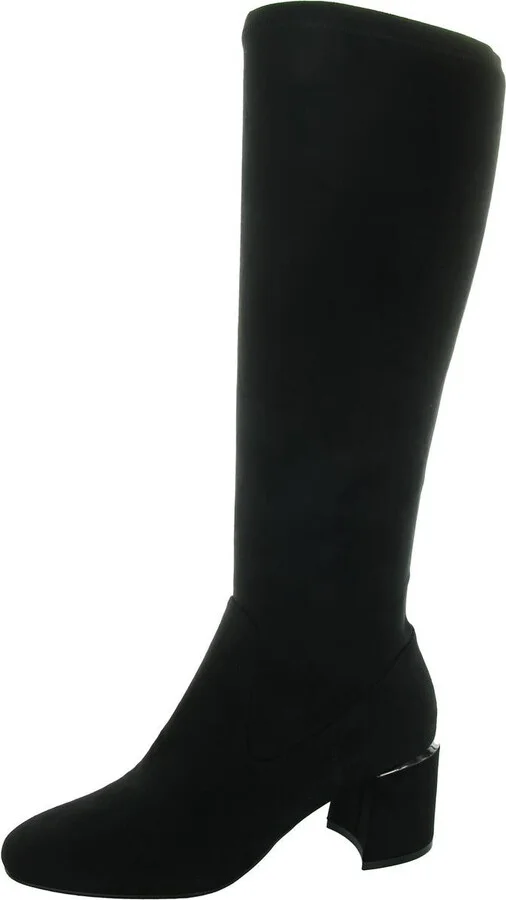 Ilona Womens Block Heel Suede Knee-High Boots