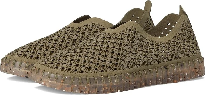 Ilse Jacobsen Tulip 3072 Women's Flat Shoes Army : EU 36 (US Women's 6) M, Microfiber