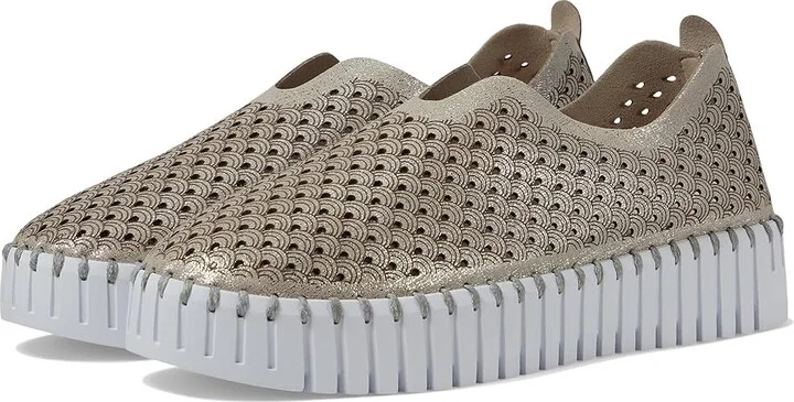 Ilse Jacobsen Tulipu 0023 Women's Flat Shoes Silver : EU 39 (US Women's 9) M, Microfiber/Rubber