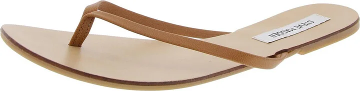 Image Womens Solid Leather Flip-Flops