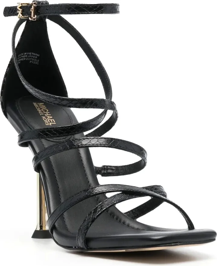 Imani 105mm snakeskin-print sandals - Image 2