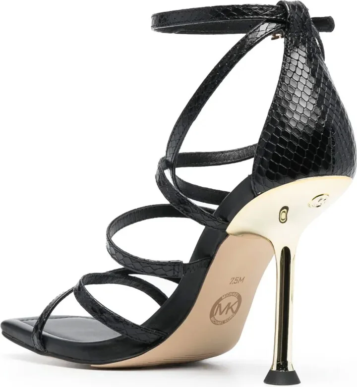 Imani 105mm snakeskin-print sandals - Image 3