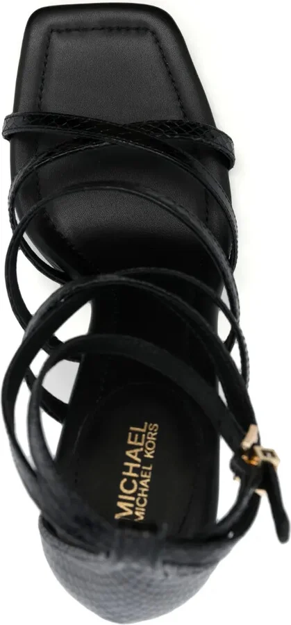 Imani 105mm snakeskin-print sandals - Image 4