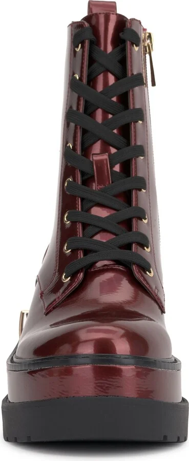 Imelda Lace-Up Platform Moto Bootie - Image 4