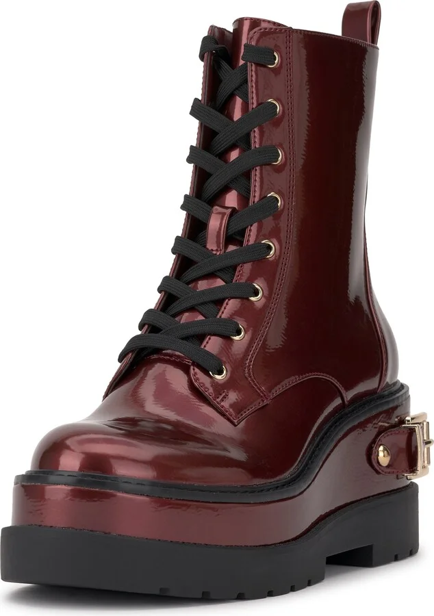 Imelda Lace-Up Platform Moto Bootie - Image 9