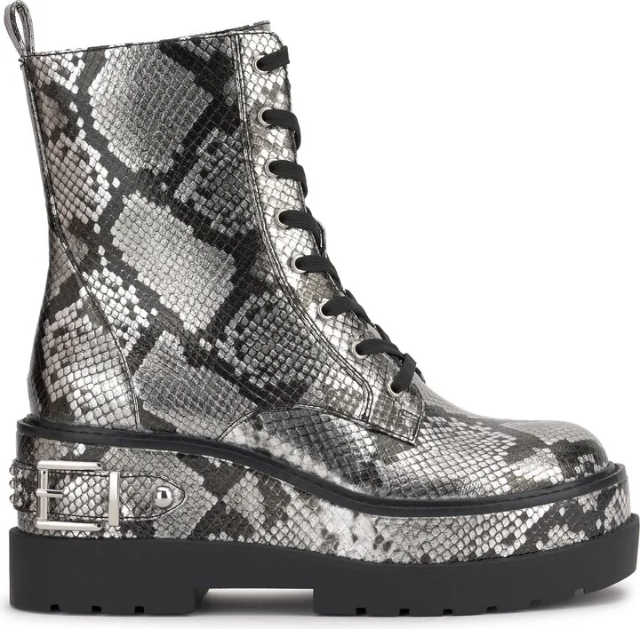 Imelda Lace-Up Platform Moto Bootie - Image 3