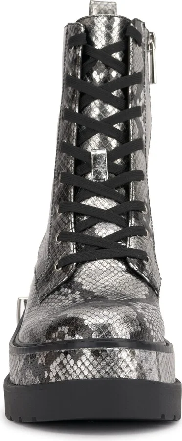 Imelda Lace-Up Platform Moto Bootie - Image 4