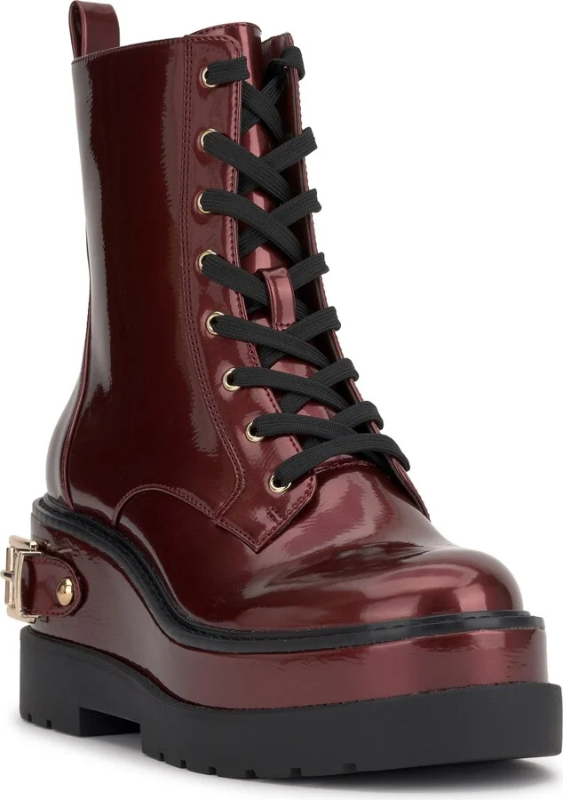 Imelda Lace-Up Platform Moto Bootie