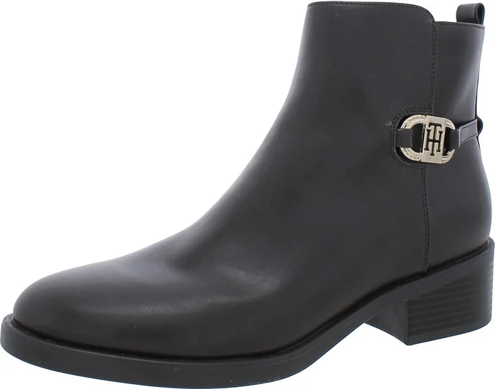 Imiera Womens Faux Leather Ankle Booties