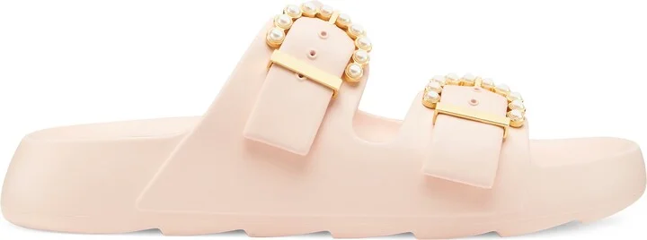 Imitation Pearl Buckle Slide Sandal - Image 3