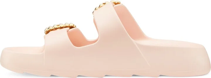 Imitation Pearl Buckle Slide Sandal - Image 4