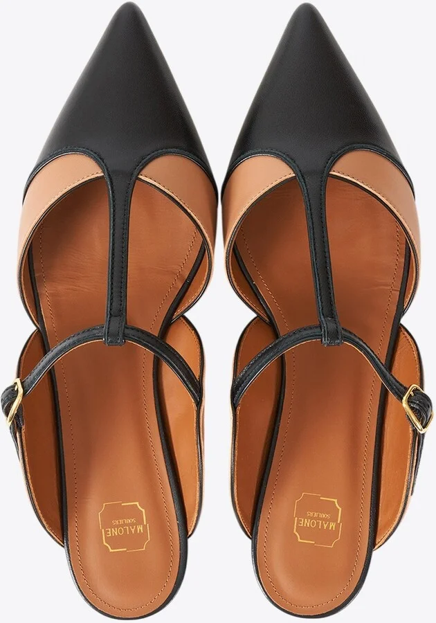 Imogen Leather Flat Mules - Image 2