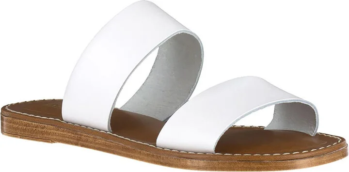 ImoItaly Womens Metallic Wide Slide Sandals