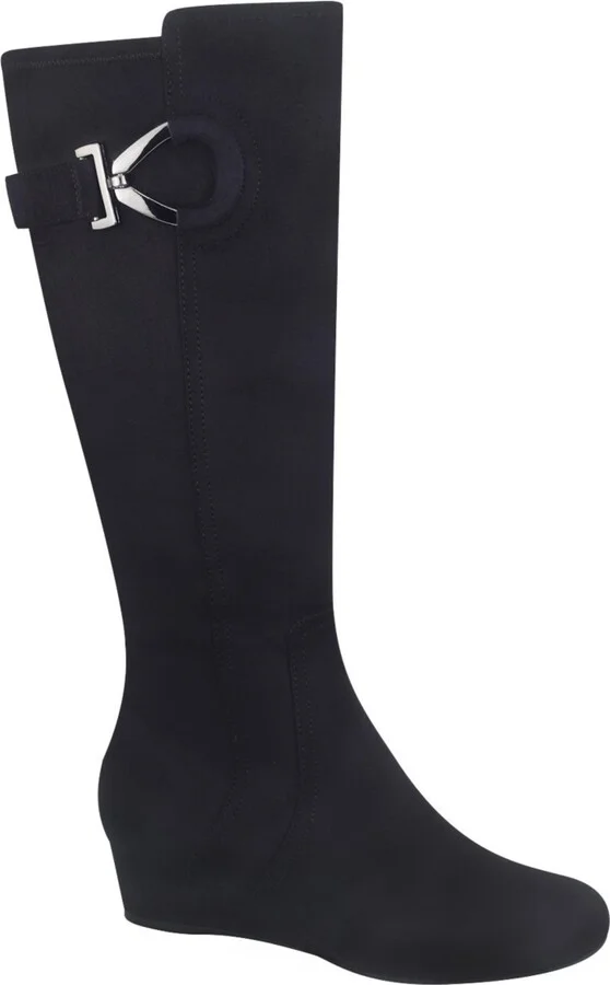 Impo Women's Georgia Memory Foam Stretch Wedge Boots